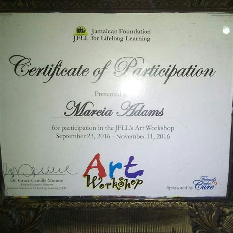 My Art Certificate. Art Certificate, November 11, Participation ...