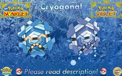 Shiny/non-shiny Cryogonal 6IV Pokémon Scarlet/violet 100% - Etsy