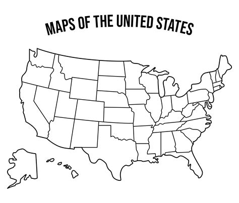 Printable Blank 50 States Map
