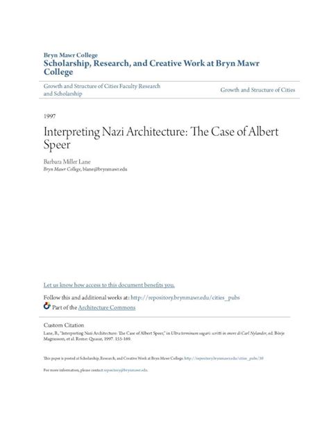 (PDF) Interpreting Nazi Architecture- The Case of Albert Speer - DOKUMEN.TIPS