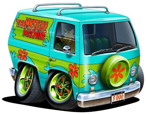 12" Scooby-Doo The Mystery Machine Van cartoon car Wall Sticker Graphic Decal Art Mural for Kids ...