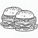 Coloriage Hamburguesa Colorier Facile Dessiner Hamburgers Comment  sketch template