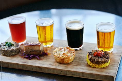 "Hipster Craft Beer Tasting Flight Menu" by Stocksy Contributor "Daxiao ...