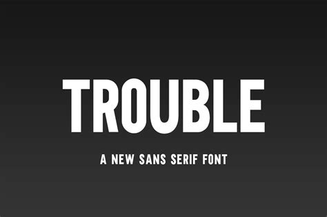 TROUBLE - FREE SANS SERIF FONT | Behance