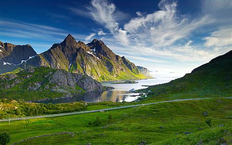 HD wallpaper: landscape, nordic landscapes, water, mountain, beauty in ...