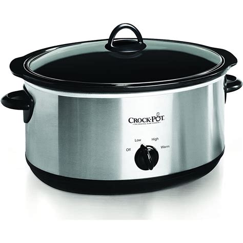 Crock-pot Oval Manual Slow Cooker, 8 quart, Stainless Steel (SCV800-S)