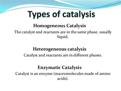 What is catalysis, its type and its application