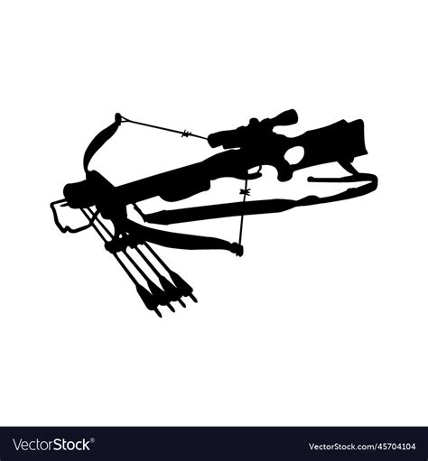 Crossbow silhouette Royalty Free Vector Image - VectorStock