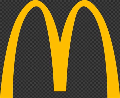 a mcdonald's logo is shown on a dark background, with yellow lines in ...