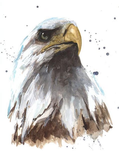 Unique watercolor eagle portrait tattoo design - Tattooimages.biz