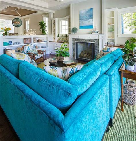 25 Blue Sofa Decor Ideas | Coastal Interiors