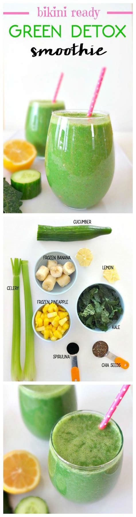 Bikini Ready 'Green Detox Smoothie' with cleansing, de-bloating ...