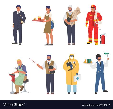 People different occupations and professions Vector Image