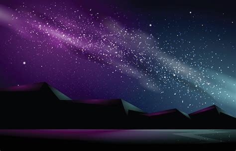 Milky Way With Colorful Starry Night Sky 10927922 Vector Art at Vecteezy