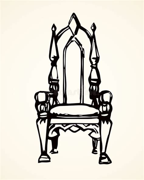 Throne. Vector drawing stock vector. Illustration of gold - 143620671