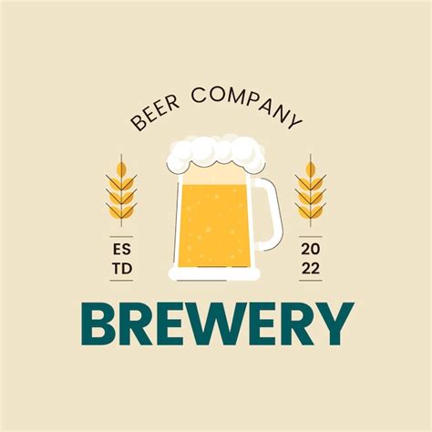 Free Vector | Hand drawn brewery logo template