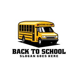 School bus logo Royalty Free Vector Image - VectorStock