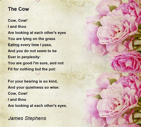 The Cow Poem by James Stephens - Poem Hunter