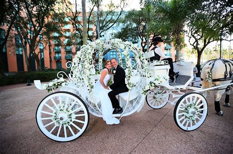 Arrive at your Walt #Disney World Swan and Dolphin Resort #Wedding like royalty in a horse-dra ...