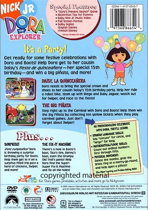 Dora The Explorer: It's A Party! (DVD 2005) | DVD Empire