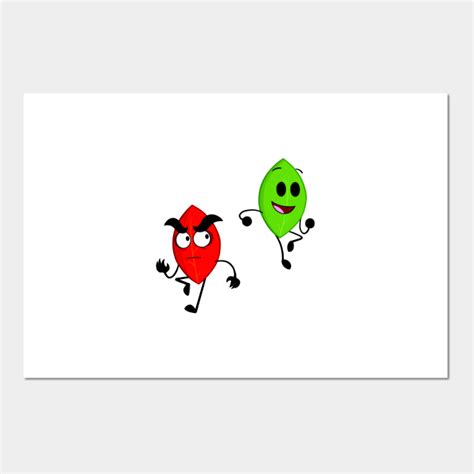 BFDI / BFB / BFDIA - Leafy and Evil Leafy - Bfdi - Posters and Art Prints | TeePublic