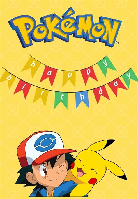 Printable Pokemon Birthday Cards — PRINTBIRTHDAY.CARDS | Pokemon ...