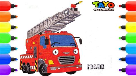 How to Draw Tayo the Little Bus Frank |Tayo The Little Bus Coloring ...