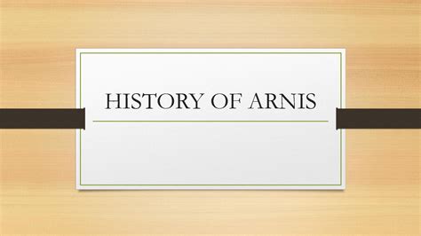 SOLUTION: History of arnis - Studypool