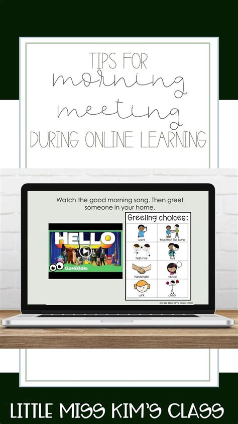 Tips for Morning Meeting during Online Learning | Online learning ...