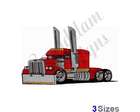 Semi Truck Embroidery Designs