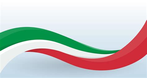 Italy Waving National flag. Modern unusual shape. Design template for decoration of flyer and ...