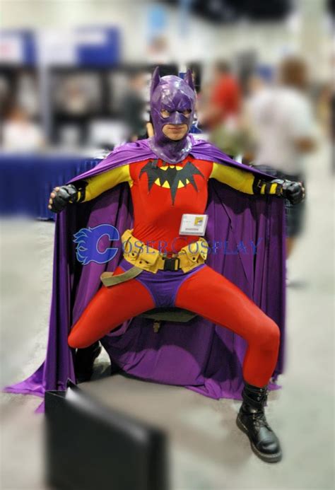 Batman Costume Halloween Zentai Purple Cape | cosercosplay.com