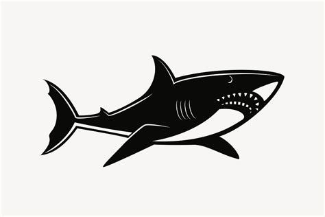 Shark silhouette collage element vector. | Free Vector - rawpixel