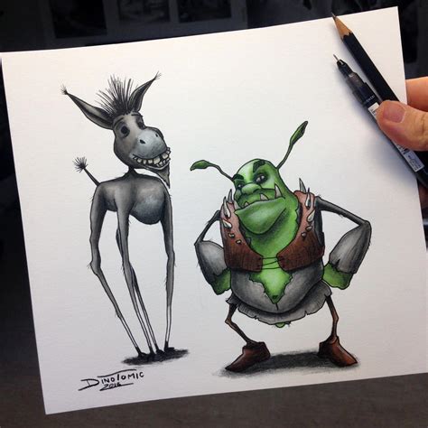 Creepyfied Shrek Drawing by AtomiccircuS on DeviantArt