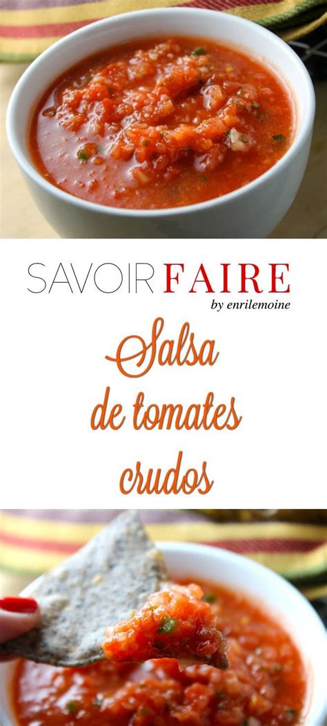 Salsa de tomates crudos | Recipe | Tomato salsa recipe, Raw tomato salsa, Recipes