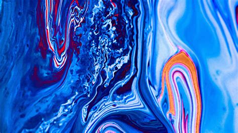 Blue Paint Liquid Fluid Art Stains HD Abstract Wallpapers | HD ...