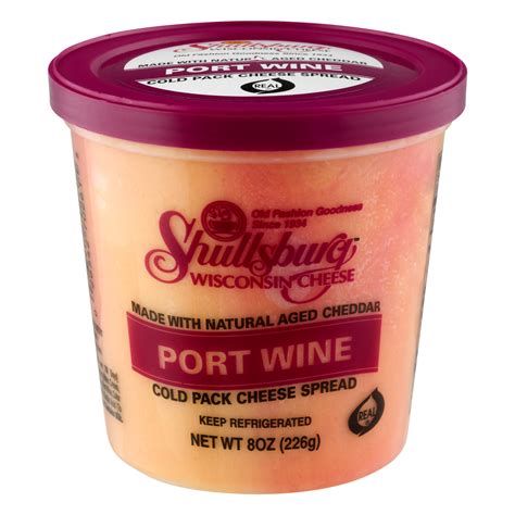 Shullsburg Wisconsin Cheese Port Wine Cold Pack Cheese Spread, 8 Oz. - Walmart.com