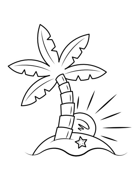 Island Coloring Page