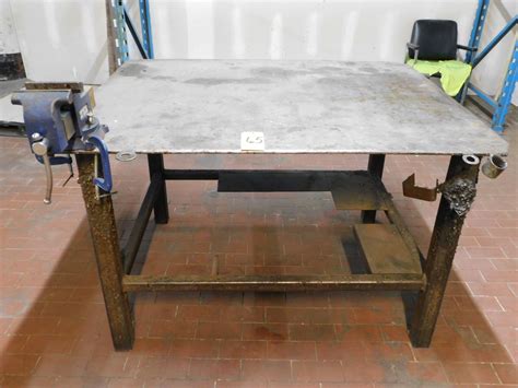 Steel Welding Table with Vise, 48 In. X 60 In. X 39 In. High