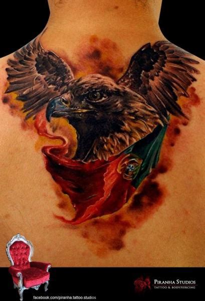 Eagle and Portugal Flag tattoo by Piranha Tattoo Supplies | best tattoo ideas