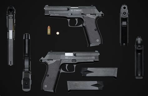 G2 Combat Pistol free VR / AR / low-poly 3D model rigged | CGTrader