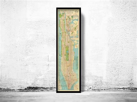 Old Map of New York Subway 1920 Underground New York Map Vintage Map Vintage Poster Wall Art ...