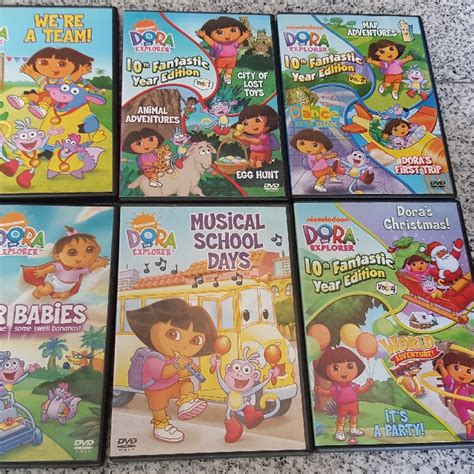 Set Of 6 Dora DVDs, Music & Media, CDs, DVDs & Other Media on Carousell