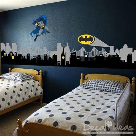 Superhero Batman Gotham City Skyline Sticker is High Quality non Toxic Eco Friendly Vinyl Wall ...