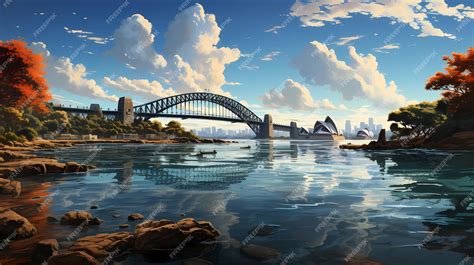 Premium AI Image | Illustration of the Sydney Harbour Bridge