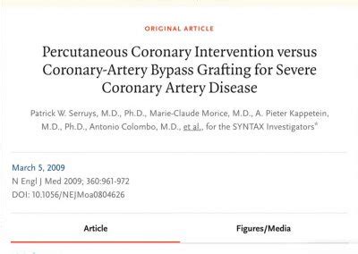 PCI versus CABG – The Syntax Trial - Primary Anatomy