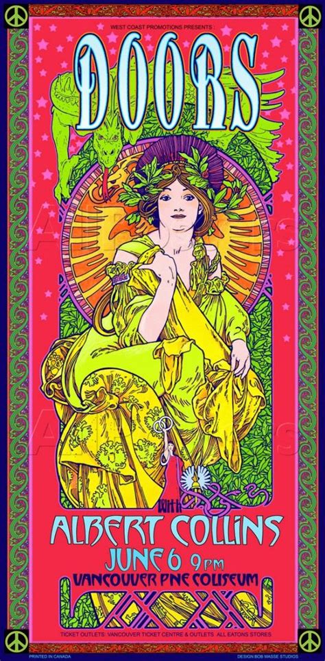 The Doors at Vancouver PNE Coliseum, 1970 Vancouver Posters by Bob Masse at All | Music concert ...