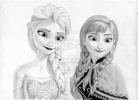 Frozen Elsa And Anna Drawing Photo - Drawing Skill