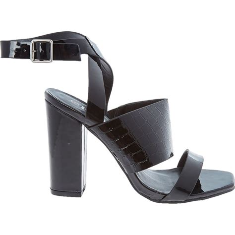 Black Patent Heeled Sandals - Heels - Shoes - Women - TK Maxx | Black ...