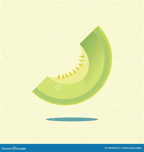 Honeydew Slice. Vector Illustration Decorative Design Stock Vector ...